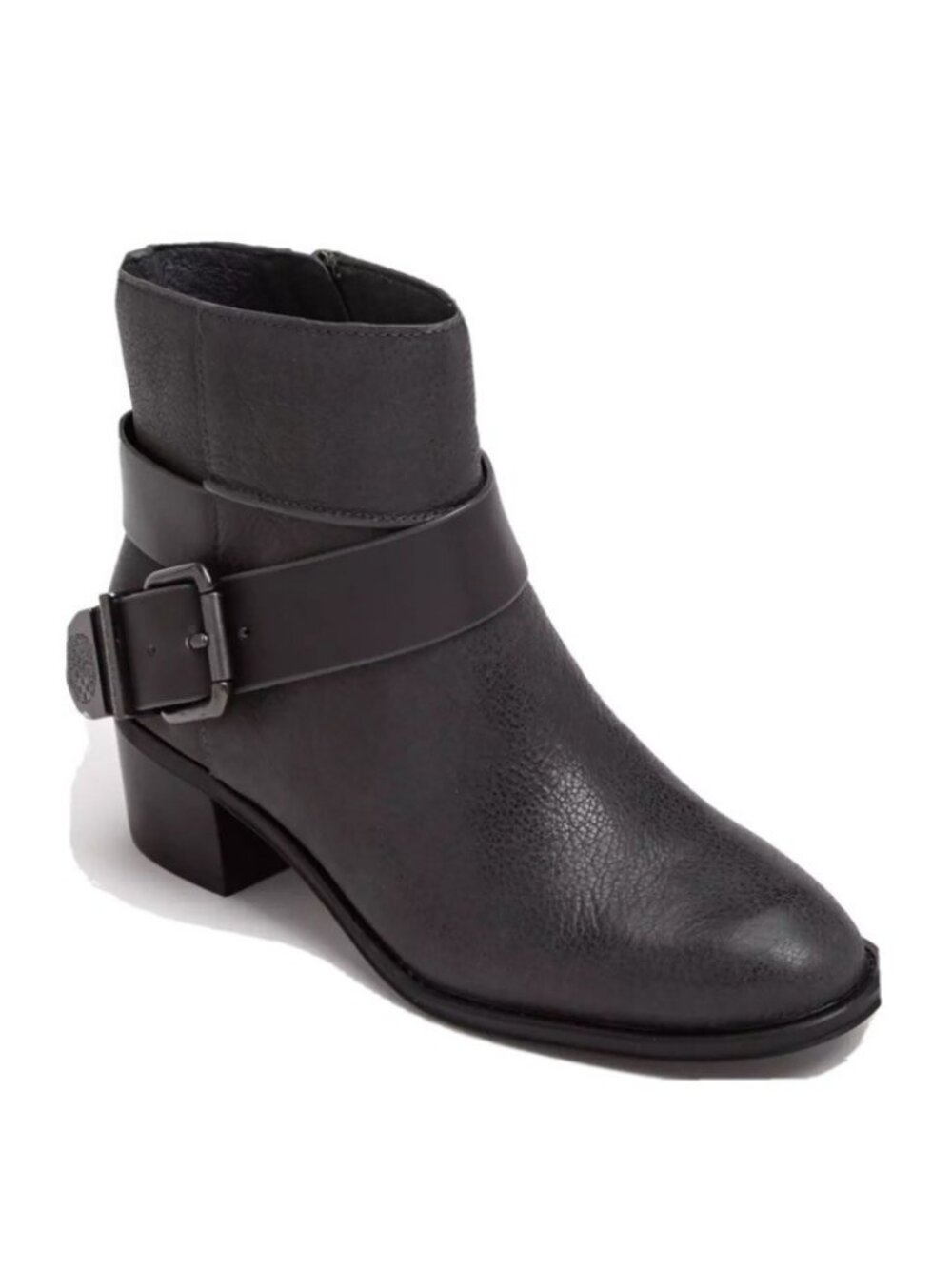 Vince Camuto Romeo Black Leather Women Ankle Boot Size 8M